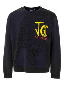 Толстовка Just Cavalli с леопардовым принтом, черный