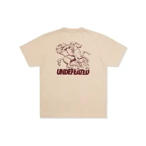 Футболки унисекс с круглым вырезом, плотная ткань Undefeated, milk белый