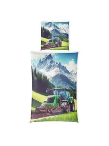 Хлопковое постельное белье Renforce Детское постельное белье Светящийся трактор Cats Collection, 135 x 200 см