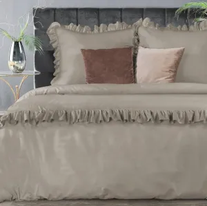 Комплект постельного белья Satin Bedding Set VENUS 01G 160x200 см, 3 предмета: с 2 наволочками 70x80 см KAW Eurofirany