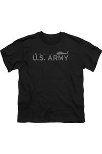 Футболка с коротким рукавом U.S. ARMY Helicopter для детей Gildan, черный