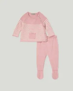 Полосатый комплект детского пледа Coconut El Corte Inglés, розовый