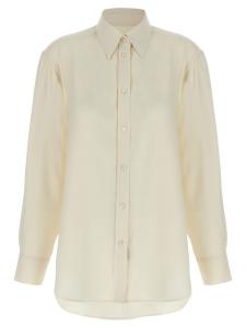Шелковая рубашка из ткани кадди Brioni, белый