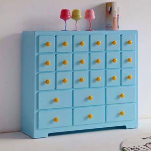 Yu Senyi Комод для гостиной и спальни, 11 ящиков, полностью собран, цвет Sky Blue