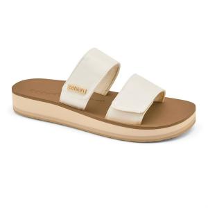Women's Dana Rise Synthetic Leather Strap Sandal In White Cobian