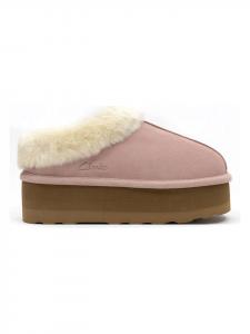 Clarks Розовые кожаные тапочки