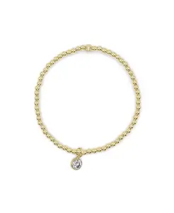 3-Миллиметровый позолоченный шарик с подвеской из кубического циркония Bowood Lane, gold