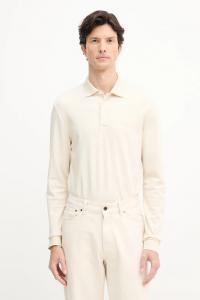 Хлопковый лонгслив Boss, бежевый