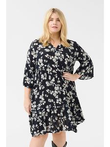 Короткое платье KAFFE curve, темно-синий/белый