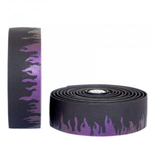 Ремни на руль LeBycle для велосипеда противоскользящие, черный/фиолетовый