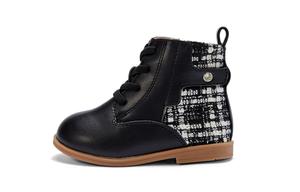 Противоскользящие и износостойкие теплые детские ботинки Crew для детей 3–7 лет DAVE&BELLA, черный