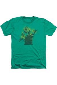 DC Comics Spray Sketch League Adult Heather Tee / Футболка Gildan, цвет kelly green