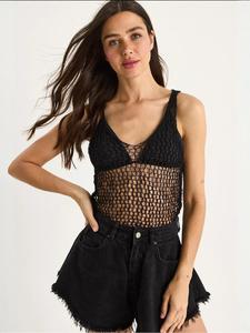 Вязаный топ Bianco Lucci, черный