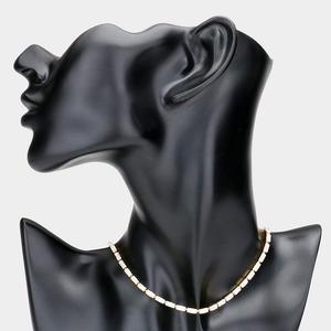 Ожерелье с прямоугольным камнем Fashnzfab, золотой