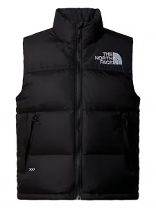 Жилет на молнии с вышитым логотипом The North Face Kids, черный