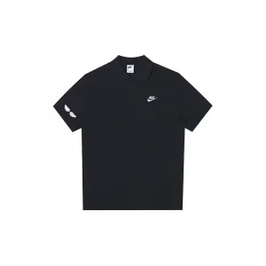 Рубашка поло унисекс черная Nike, черный