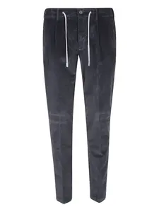 Вельветовые брюки с завязками Eleventy, синий