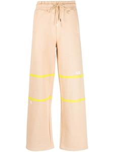 Gcds спортивные брюки с отделкой в полоску, коричневый