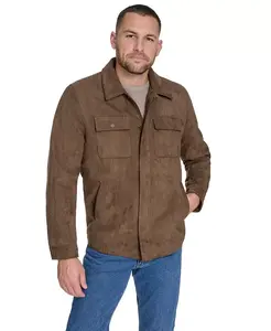 Мужская куртка-рубашка из микро-замши Dockers, коричневый