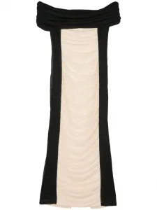 Платье макси со сборками ROTATE BIRGER CHRISTENSEN, черный