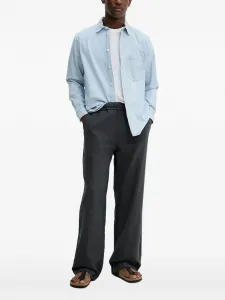 Рубашка с длинными рукавами и карманом SAMSOE SAMSOE, синий