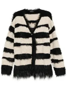 Полосатый кардиган на пуговицах Tout A Coup, черный