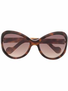 Moncler Eyewear солнцезащитные очки Bellux в оправе 'кошачий глаз', коричневый