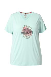 Рубашка Ulla Popken, оливковый/мятный