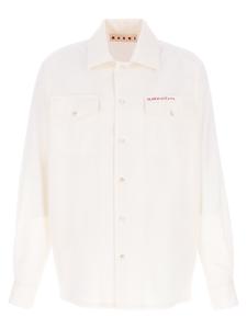 Рубашка из "тропической" шерсти Marni, мультиколор