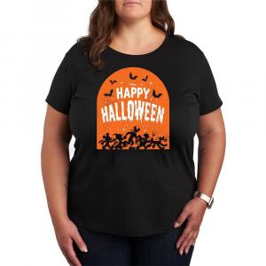 Футболка больших размеров с рисунком «Микки Маус и друзья» Disney's Happy Halloween, черный