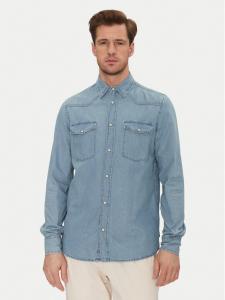 Облегающая джинсовая рубашка Ask 20-605 Indicode, синий