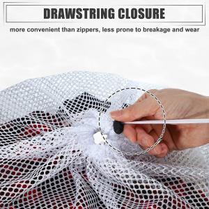 1 комплект мешков для стирки с мешками для стирки из грубой сетки на шнурке для нижнего белья с бюстгальтером Unique Bargains, белый