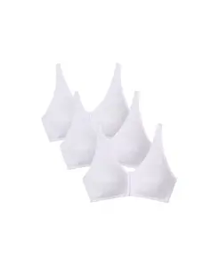 Женский бюстгальтер без косточек на передней застежке, 3 шт., хлопок Comfort Choice, белый