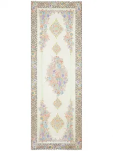 Шелковый платок с цветочным принтом ETRO, нейтральный