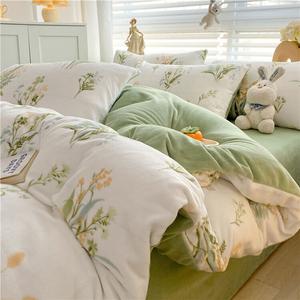 Yalu Пододеяльник 150х200 см из утолщенного молочного велюра, цвет Elegant