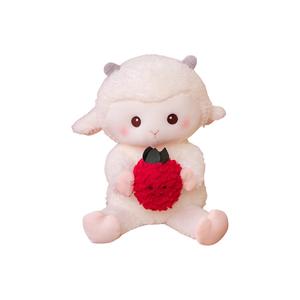 Милый очаровательный плюшевый ягненок с клубникой, высота 20см/33см MENGXIAOZAI