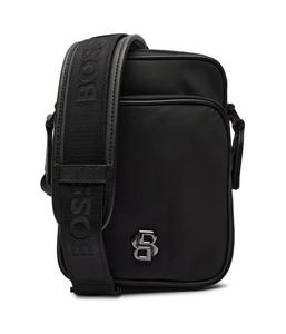 Сумка мужская Boss через плечо с логотипом, черный