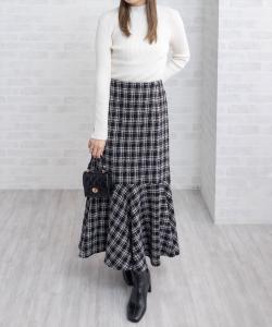 Твидовая юбка-русалка (в комплекте)