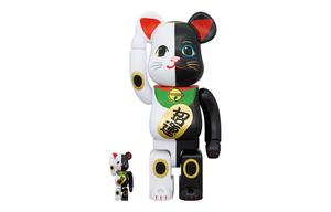 BE@RBRICK Черный Maneki Neko Invitation X белый Fortune