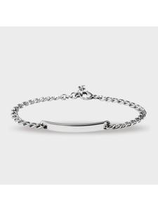 Adeliás Женский браслет - браслет из нержавеющей стали в виде цепочки, 21 см, серебристый