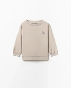 Однотонная толстовка с вышивкой Sfera, светло-серый