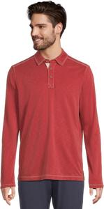 Поло Johnston & Murphy Vintage Slub Long-Sleeve Polo, красный