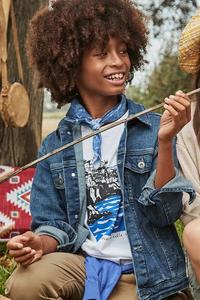 Детская хлопковая футболка Mayoral, белый