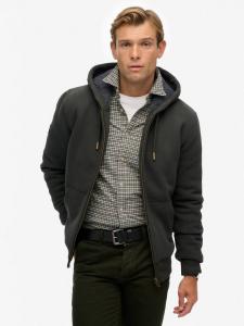 Борг худи с молнией и подкладкой Superdry, Washed Black