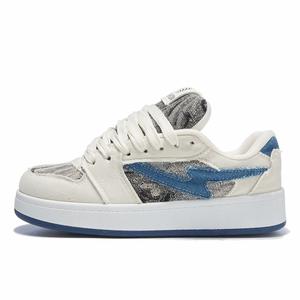 Yiya Женские низкие скейтерские кроссовки с противоскользящей и износостойкой подошвой, увеличивающие рост, цвет denim blue