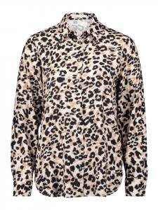 Блузка-рубашка с принтом бежево-черного цвета BETTY & CO