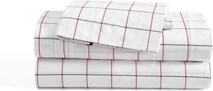 Tommy Hilfiger Комплект постельного белья Queen, хлопковый перкаль, цвет голубой Глазго, с наволочками