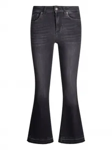 Джинсы с потертостями и логотипом LIU JO, черный