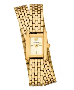 Женские мини-часы Eleanor Quartz с двумя стрелками, из нержавеющей стали, золотого цвета, 18 мм Tory Burch, gold