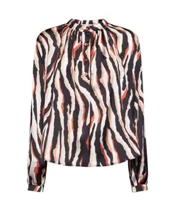 Блузка с принтом и присборенным воротником Silvian Heach, мультиколор